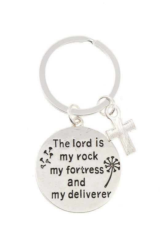 PSALM 18 2 ETCHED ROUNF KEY CHAIN