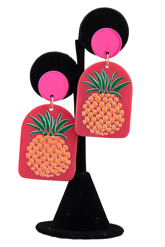 PIneapple Accent Dangle Earring