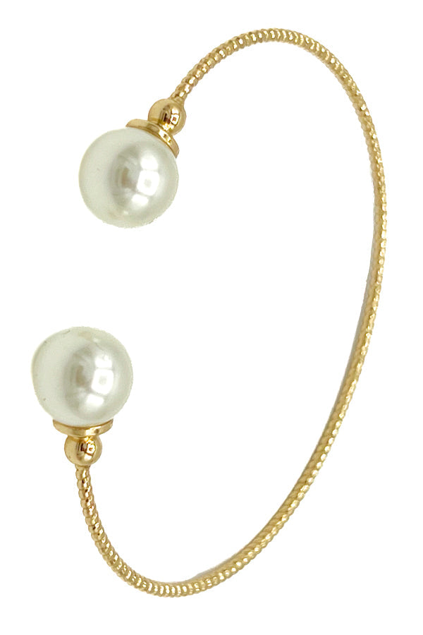 Pearl Tip Fashion Cuff Bracelet