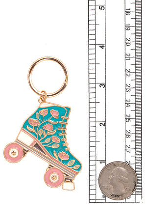 ROLLER SKATE FLORAL KEYCHAIN