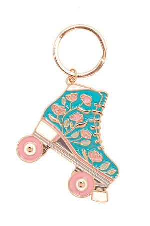 ROLLER SKATE FLORAL KEYCHAIN