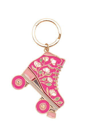 ROLLER SKATE FLORAL KEYCHAIN