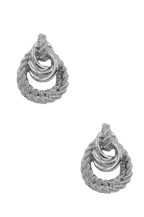 Multi Chain Knot Post Earring