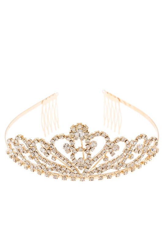 RHINESTONE PAVE ORNATE TIARA