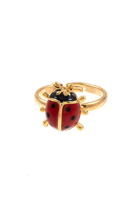 Ladybug Adjustable Ring