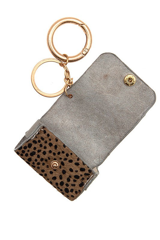 Animal Print Mini Case Keychain