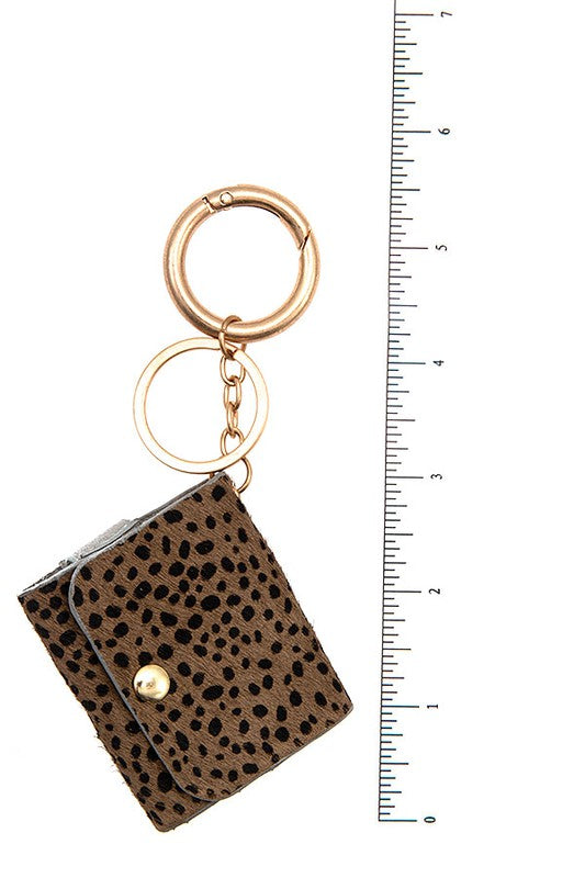 Animal Print Mini Case Keychain