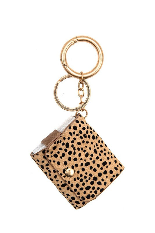 Animal Print Mini Case Keychain