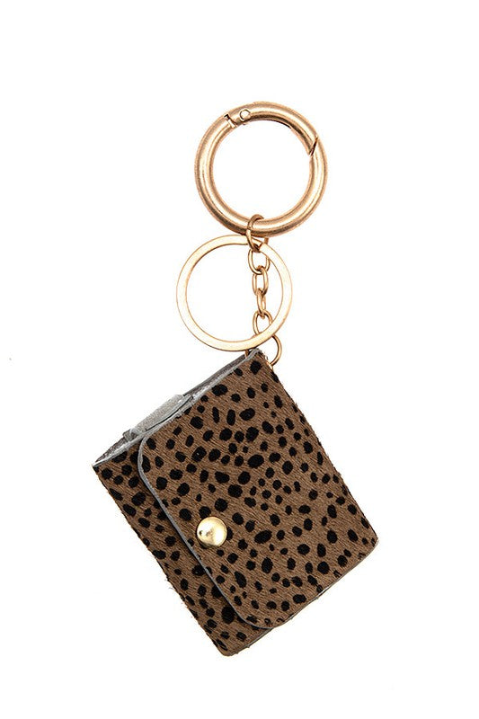 Animal Print Mini Case Keychain