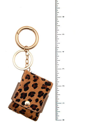 Animal Print Mini Case Keychain