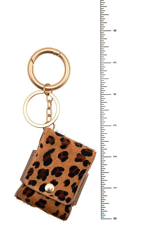 Animal Print Mini Case Keychain