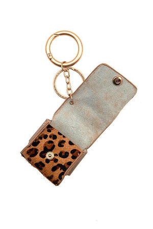 Animal Print Mini Case Keychain