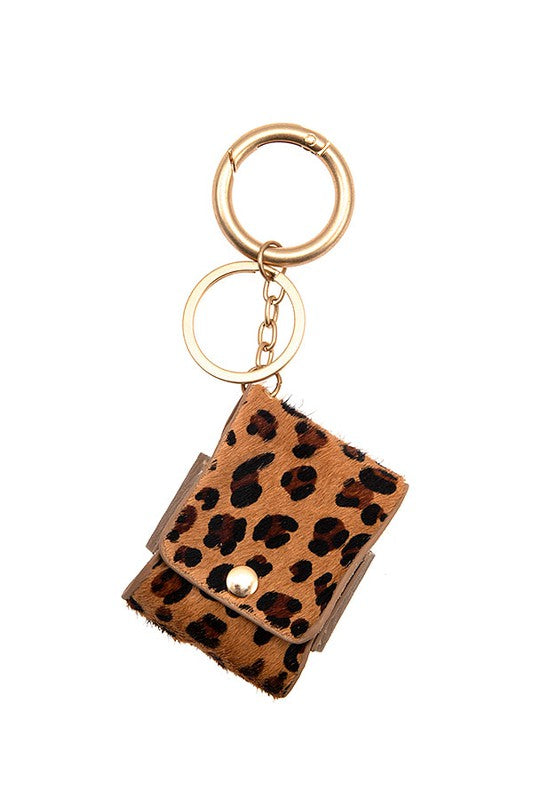 Animal Print Mini Case Keychain