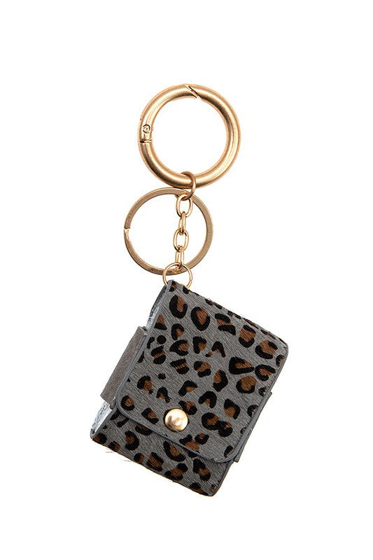 Animal Print Mini Case Keychain