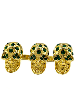 Triple Finger Skull Fashion Ring