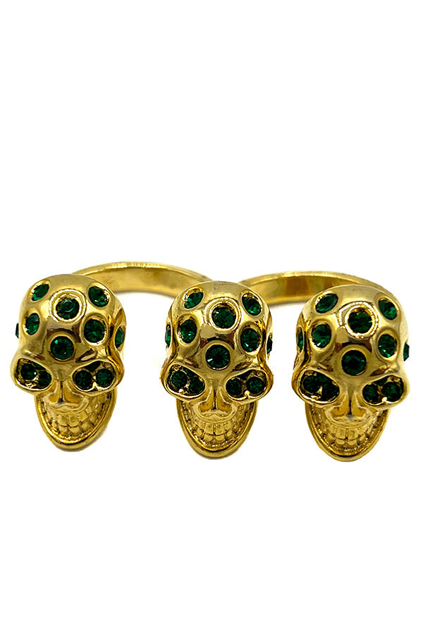 Triple Finger Skull Fashion Ring