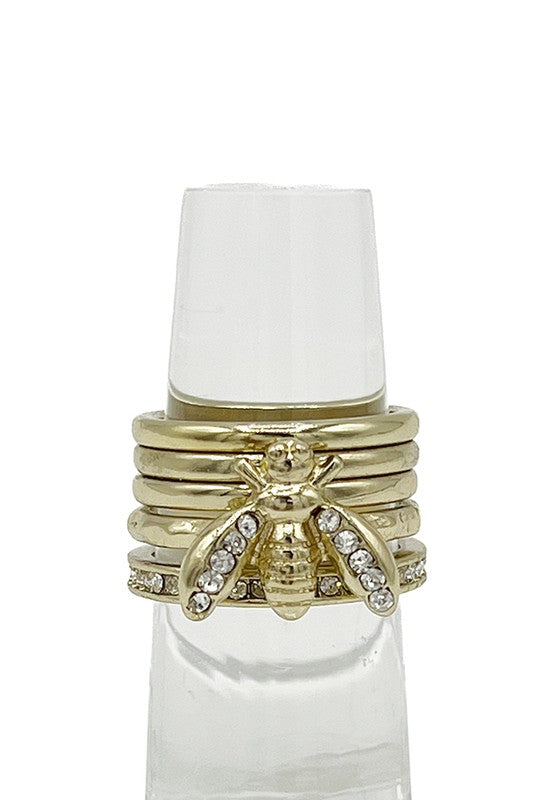 Multi Ring Bug Accent Ring Set