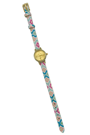 Mix Print Thin Fashion Watch