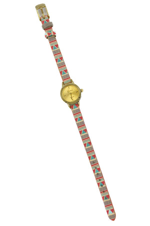 Mix Print Thin Fashion Watch