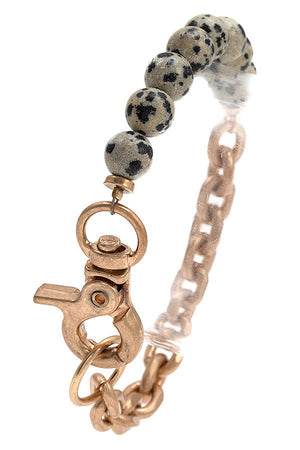 Gem Bead Chain Accent Bracelet