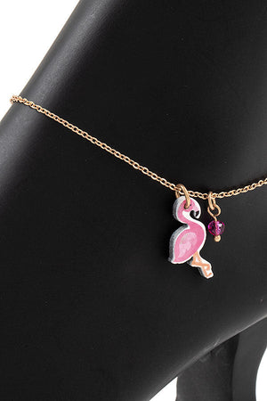 FLAMINGO CHARM ANKLET