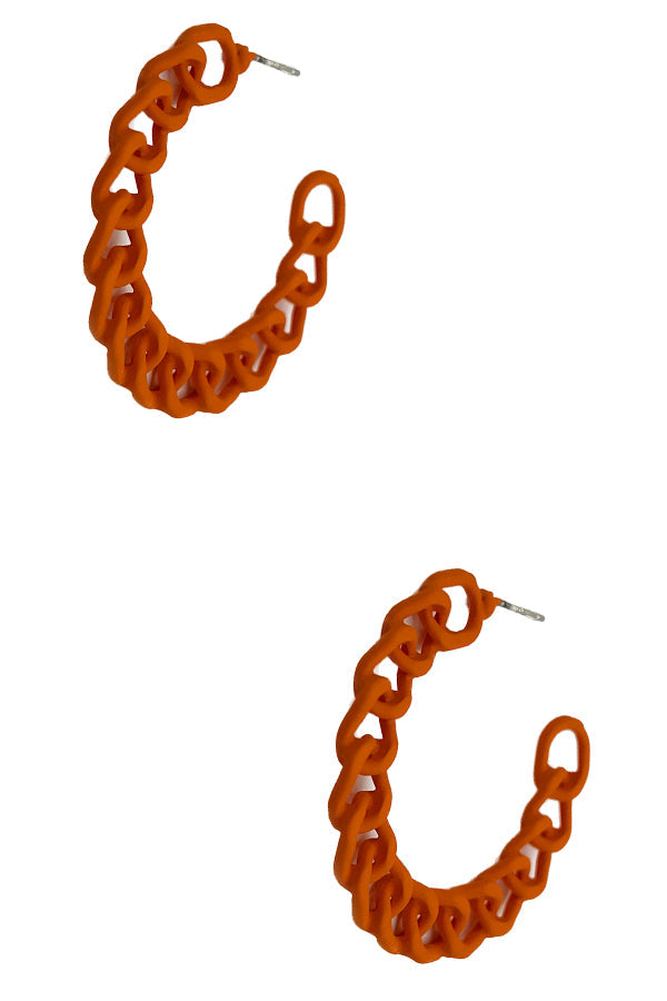 Chain Like Semi Hoop Earring