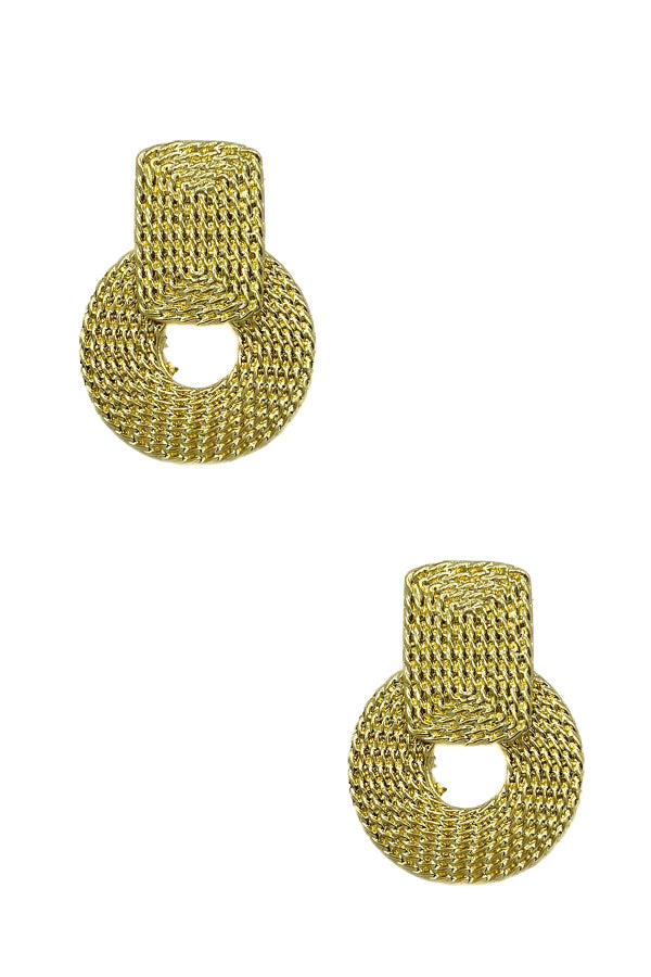 Round Textured Color Coated Drop Earring