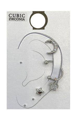 Moon Star Ear Cuff Set