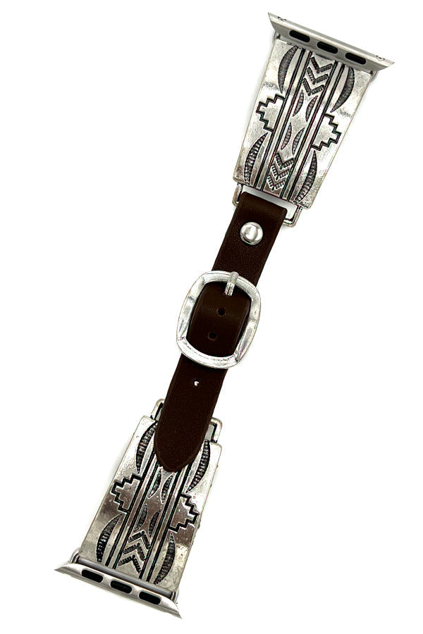 Tribal Etched Metal Watch Band