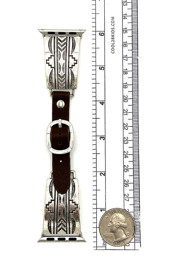 Tribal Etched Metal Watch Band