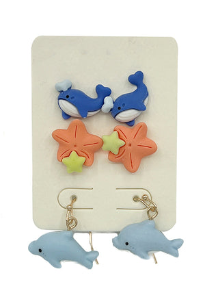 Mix Sea Life Clay Earring