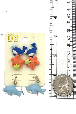 Mix Sea Life Clay Earring