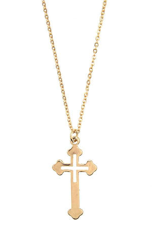 CROSS CUT OUT PENDANT NECKLACE