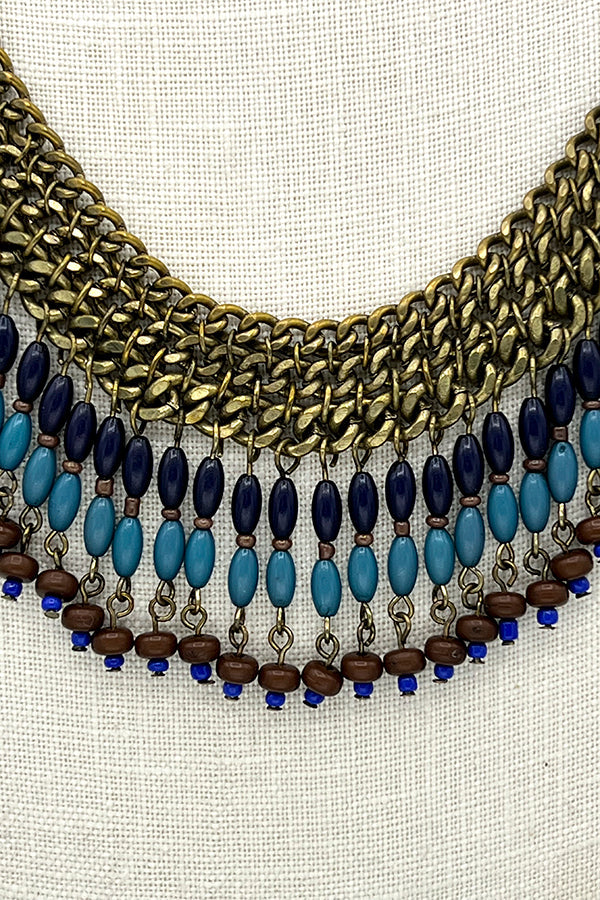 Fringe Bead Ornate Necklace Set