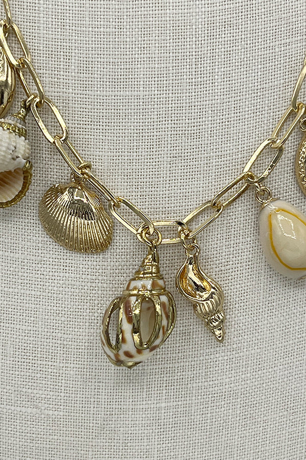 Multi Shell Pendant Necklace Set