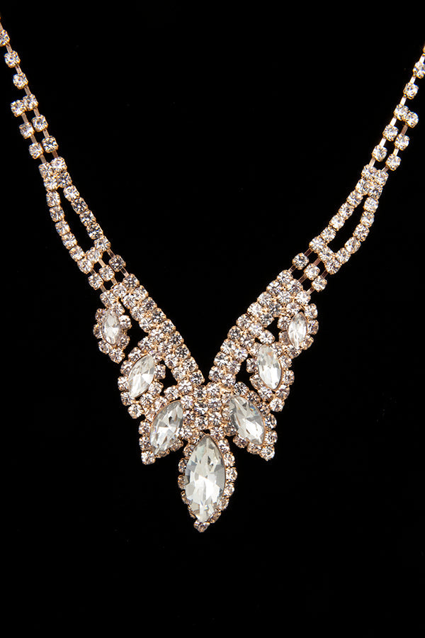 MARQUISE CUT GEM EVENING NECKLACE SET