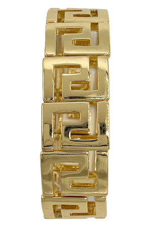 Maze Pattern Cut Out Stretch Bracelet