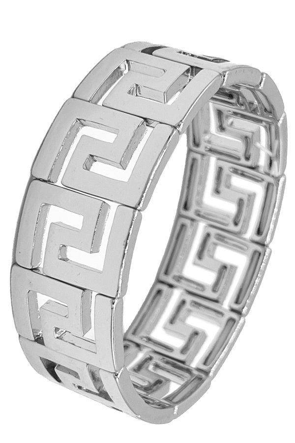 Maze Pattern Cut Out Stretch Bracelet