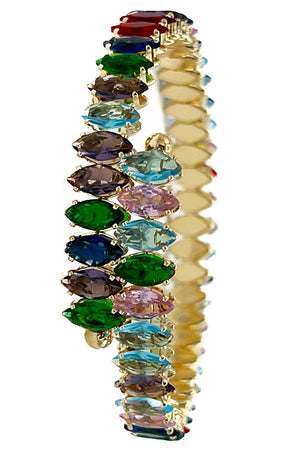 Marquise Crystal Gem Flex Bracelet