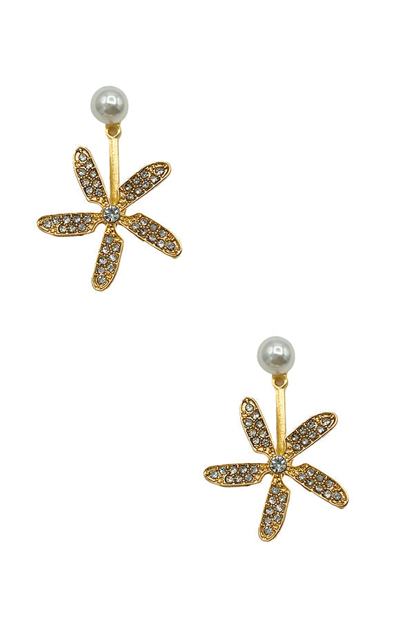 Pearl Floral Earjacket Earring