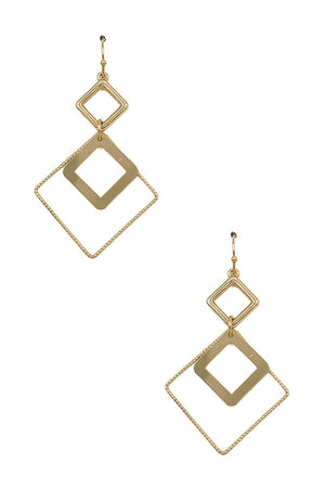 Multi Diamond Dangle Drop Earring