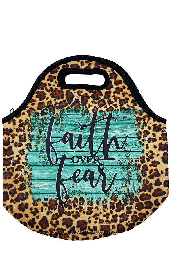 Faith over Fead Insulated Print Lunch Bag