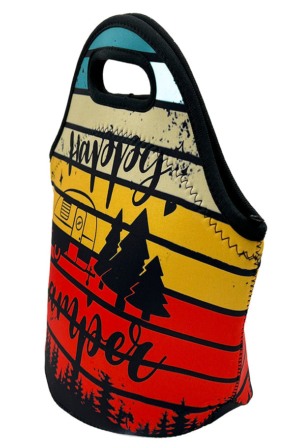 Happy Camper Print Insulated Lunch Bag