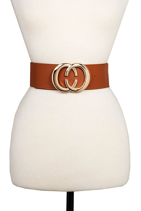 Inverted CC Fashion Stretch Belt